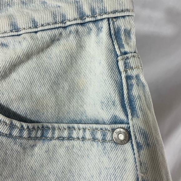 91 Cotton On Acid Wash High Flashback Denim Shorts size 2 Small Trendy designer - Picture 9 of 16